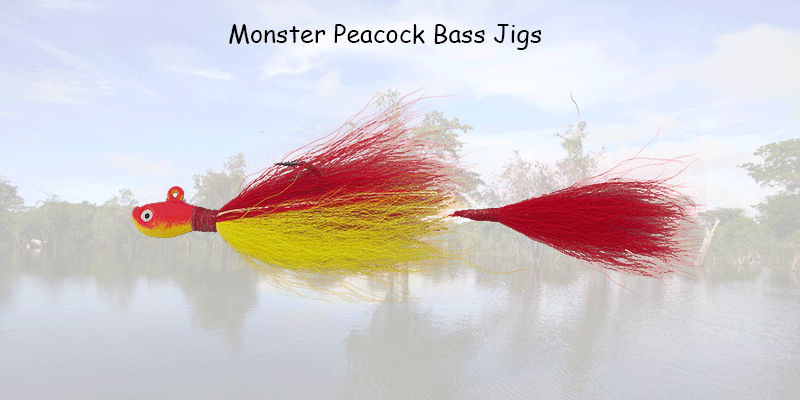 Details about   Peacock Bass peppermint Twisted Joe Hair Jig Bucktail Ledge Jig Bass musky pike 