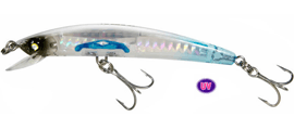 yo-zuri crystal 3D minnow floating holographic pearl ultra violet